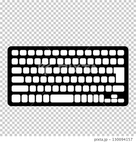 日本語配列キーボード　シンプルアイコン 130094157