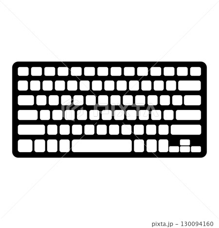 英語配列キーボード　シンプルアイコン  130094160
