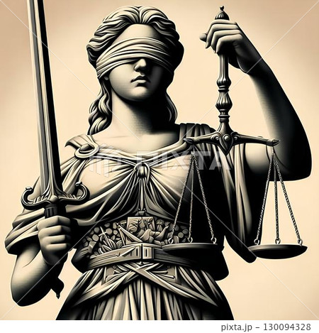 representation of the goddess of justice 130094328