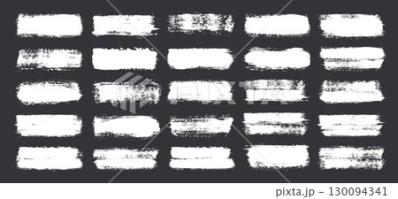 Grunge brush strokes, lines, ink smudges, hand-drawn scribble shapes. Handmade sketchy marks, acrylic stains, charcoal streaks. Paint textures, dry brush effect. Marker underline. Vector illustration 130094341