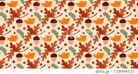 Cozy autumn mood natural seamless pattern Cozy autumn mood natural seamless pattern 130094513