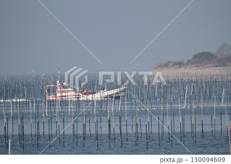 大牟田市　有明海　海苔畑、 130094609