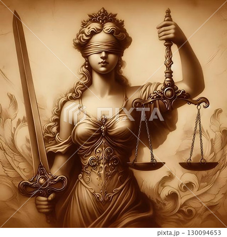 representation of the goddess of justice 130094653