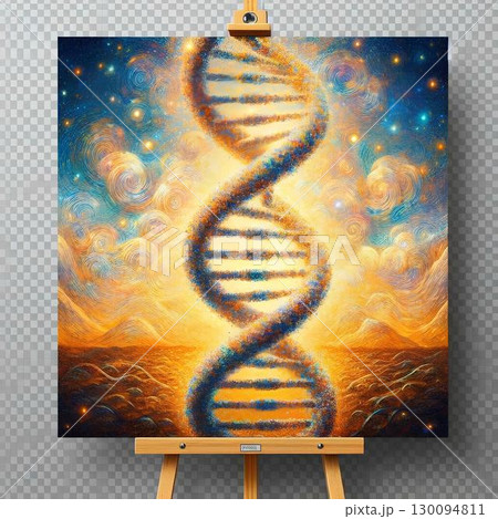 representation of the dna double helix 130094811