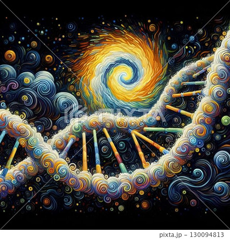 representation of the dna double helix 130094813