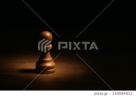 A single chess pawn represent the chosen on to become a leader. Leadership and growth concept 130094852