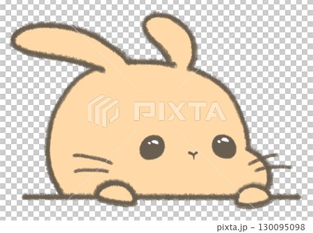 A rabbit staring with teary eyes 130095098