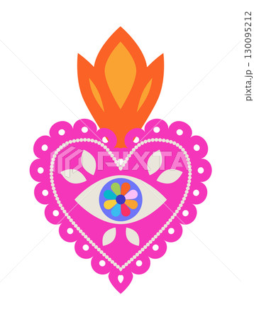 Sacred Heart Mexican Folk Icon Sacred Heart Mexican Folk Icon 130095212