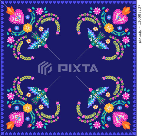 Folk Birds With Sacred Hearts 130095237