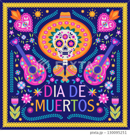 Colorful Mexican Day Of Dead 130095251