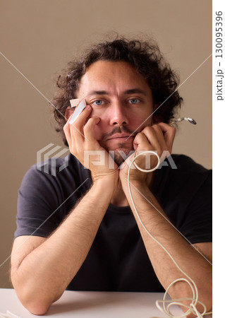 Effectively Organizing and Skillfully Managing Tech Cables for a Neater and Tidy Workspace 130095396