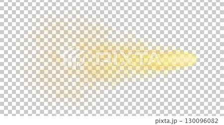 Vibrant yellow smoke cloud on transparent background isolated for digital effects overlays and creative design elements 130096082