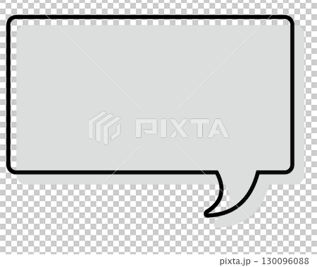 Simple speech bubble with misaligned lines - Rectangle 130096088