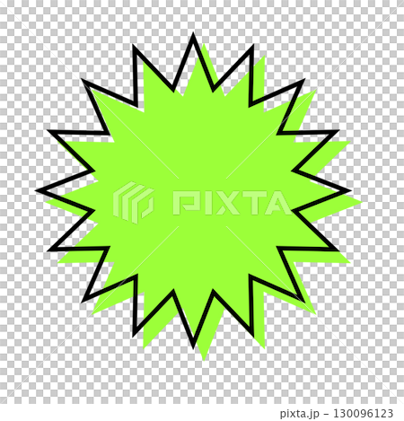 Simple, misaligned lines in speech bubbles, jagged shapes 130096123