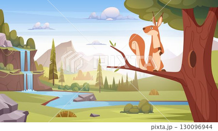 Rodents. Background with little animals rodents eating food rats hamsters or mouse exact vector template 130096944