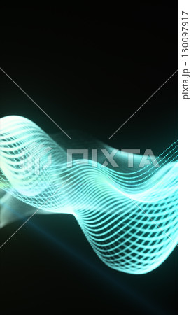 Futuristic digital wave with flowing bright blue particles, depicting innovation, technology, and motion Futuristic digital wave with flowing bright blue particles, depicting innovation, technology, and motion 130097917