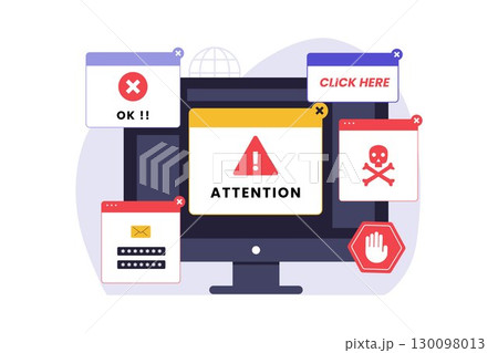 Illustration of Adware Malware 130098013
