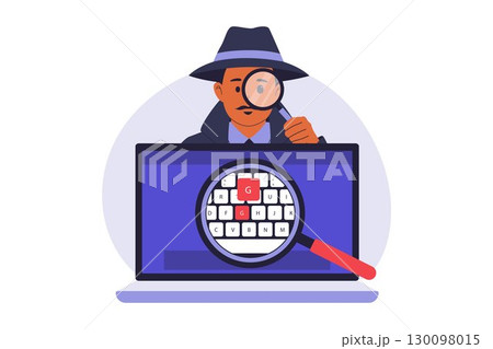 Illustration of Keylogger Malware Threat Illustration of Keylogger Malware Threat 130098015