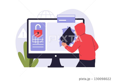 Illustration of Zero-Day Exploit Hacking 130098022