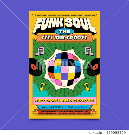Modern Take on Vintage Funk Poster 130098520
