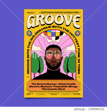 Groove and Funky Abstract Poster 130098522