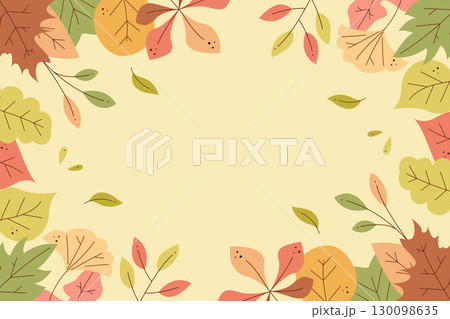 Autumn background with falling leaves. Color clipart for your projects. Autumn background with falling leaves. Color clipart for your projects. 130098635