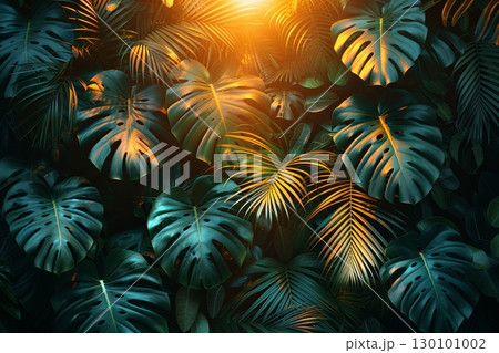 Tropical Jungle With Warm Lighting 130101002