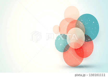 Abstract Composition of Colorful Circles with Soft Textures and Light Effects 130101111