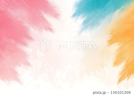 Colorful Abstract Background with Brush Strokes in Pink, Blue, and Orange Hues 130101309