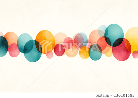 Colorful Watercolor Circles on Soft Background for Creative Design Projects and Artwork 130101583