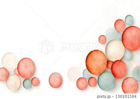 Abstract background with colorful circular shapes on a white canvas for design projects 130101584