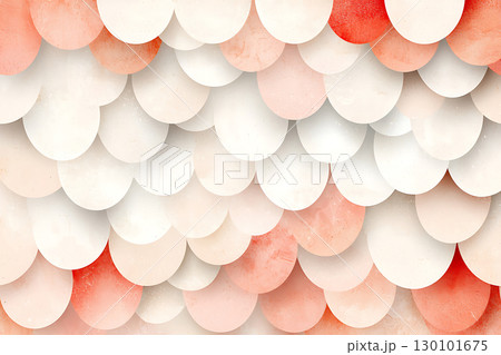 Abstract Circle Pattern in Soft Coral and White Tones for Background or Decor Use 130101675