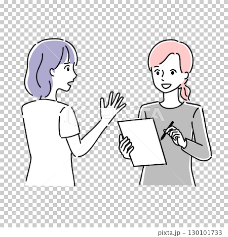 会話をする女性 130101733