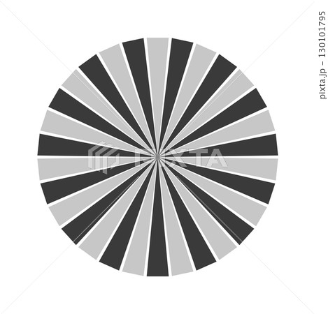 Retro black white sun rays bg. Pop art comic cartoon element. 130101795
