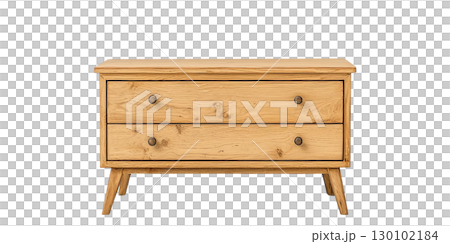 Natural wood dresser with two drawers, perfect for storage and organization in any room. Its minimalist design adds touch of elegance to your space Natural wood dresser with two drawers, perfect for storage and organization in any room. Its minimalist design adds touch of elegance to your space 130102184