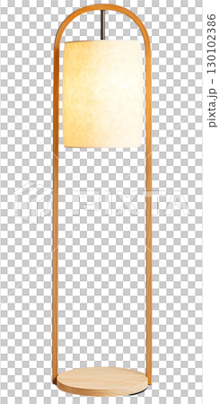 Modern floor lamp with wooden frame and soft light shade, perfect for cozy interiors. Ideal for living rooms, bedrooms, or reading nooks 130102386