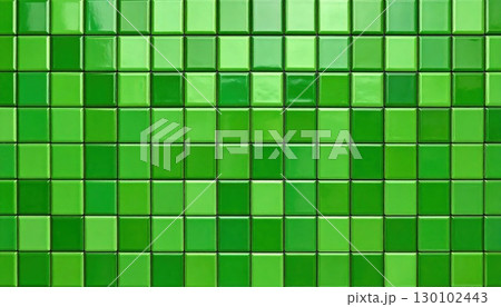 《AI画像》緑色のモザイクタイルの背景素材 《AI画像》緑色のモザイクタイルの背景素材 130102443