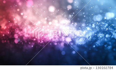 Vibrant bokeh lights create dreamy atmosphere with colorful hues of pink, blue, and purple, perfect for backgrounds or artistic designs 130102784