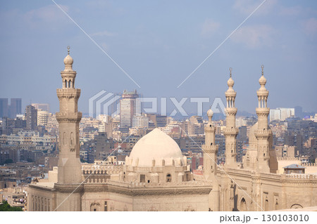 Islamic Architecture with Modern City Skyline in Background 130103010