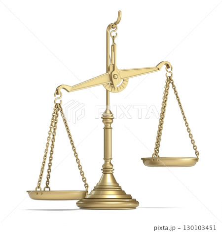 Vintage golden scale Side view 3D 130103451