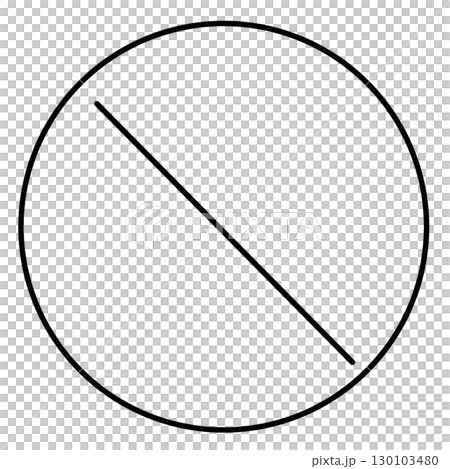 Thin and simple prohibition sign - black 130103480