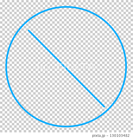 Thin and simple prohibition sign, blue Thin and simple prohibition sign, blue 130103482
