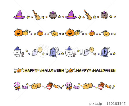 ハロウィンかわいいポップなラインセット / Cute Halloween Line Set 130103545