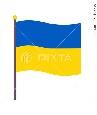 Ukrainian national flag waving 130103639