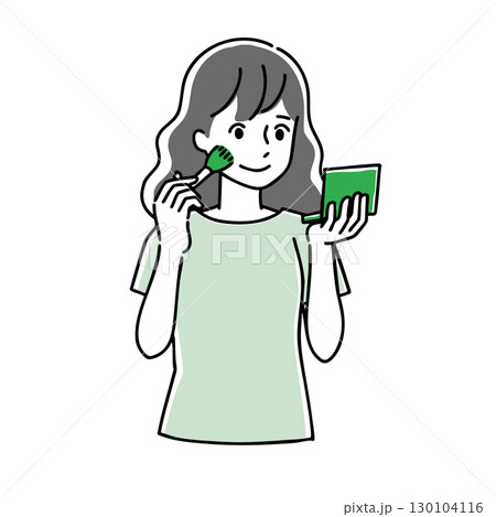 メイク　女性の顔 130104116