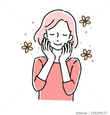 美容　女性の顔 130104117