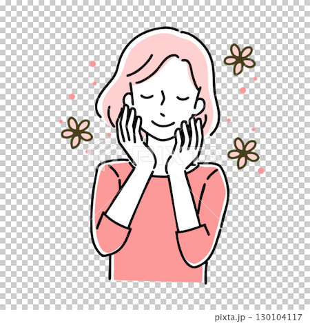 美容　女性の顔 130104117