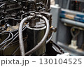 Hydraulic system of industrial construction equipment. Selective focus. 130104525