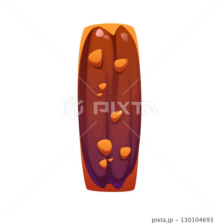 Dessert font or sweet candy type chocolate cookie for pastry confectionery typeface, cartoon vector. Sweet dessert font of bakery type letter I as choco biscuit with cocoa cream for English alphabet 130104693