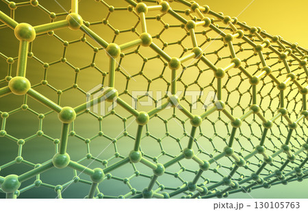 Carbon nanotube, 3D illustration Carbon nanotube, 3D illustration 130105763